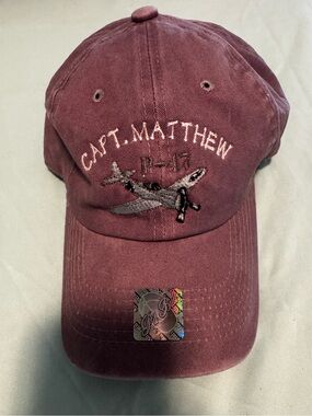 NWT Grey Embroidered Cap
